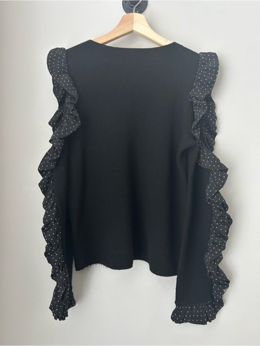 Club Monaco Cold-Shoulder Ruffle Sweater - Picture 4 of 11